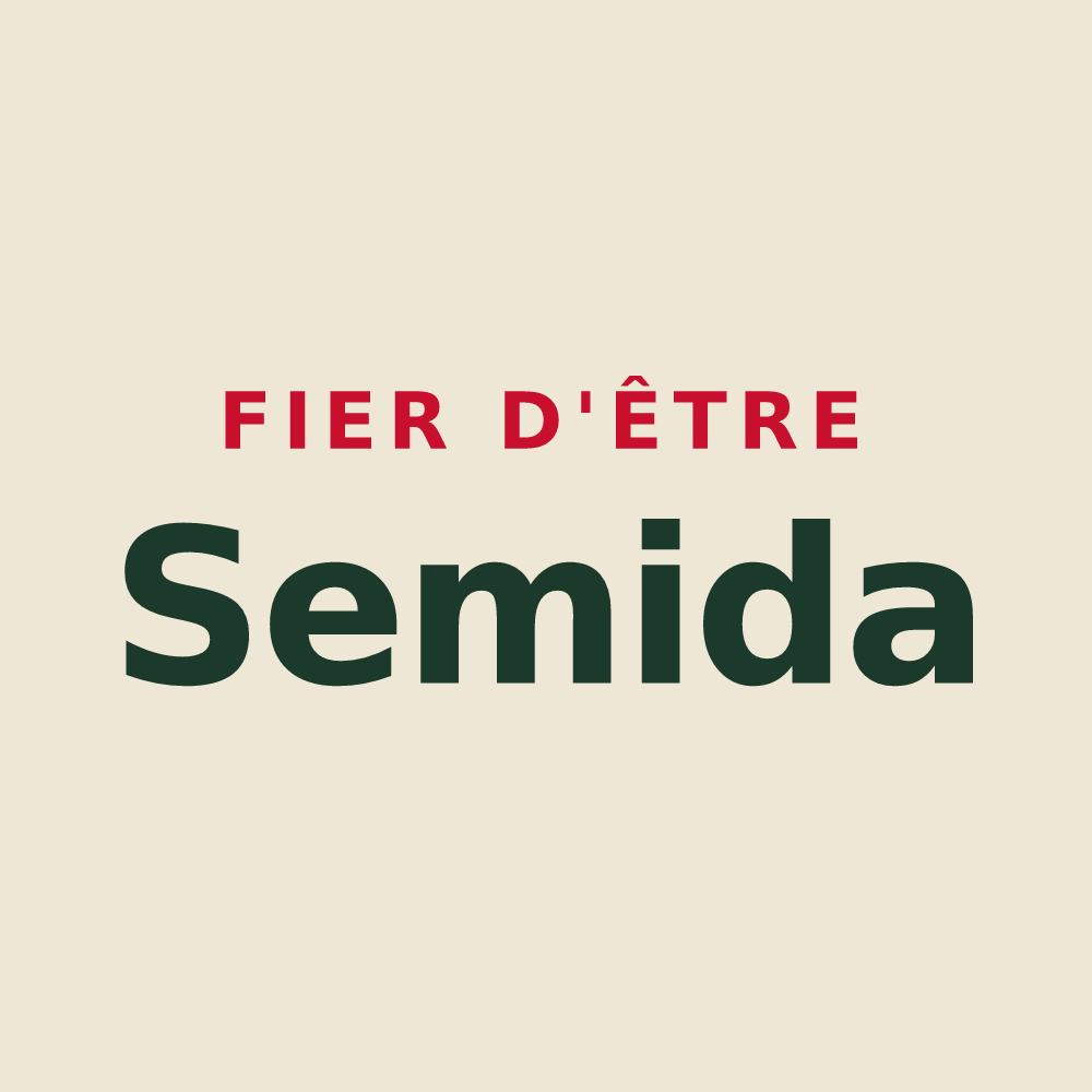 Tote bag « Fier d'être Semida » — design pour Semide