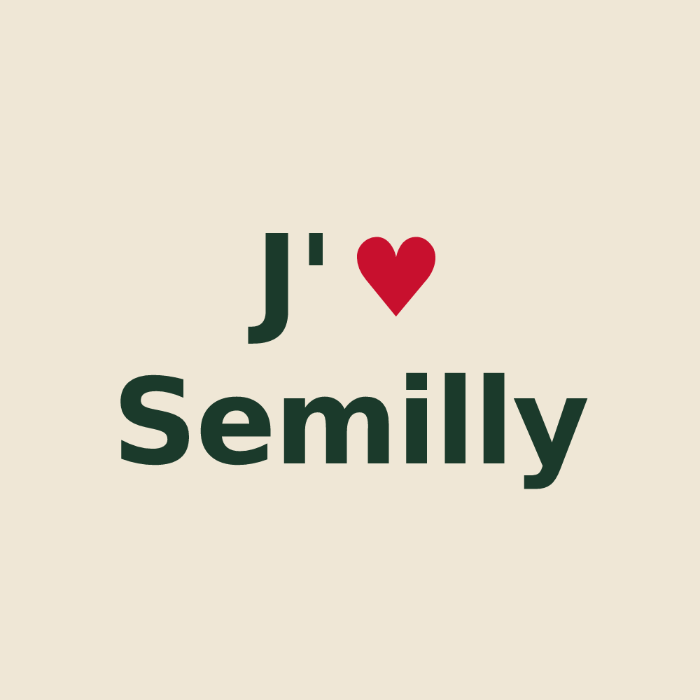 Tote bag personnalisé Semilly — design J'aime Semilly