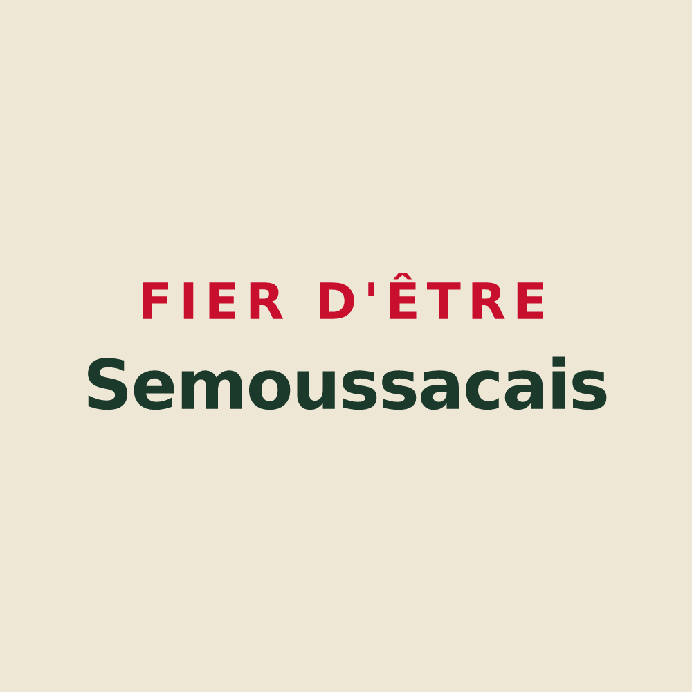 Tote bag « Fier d'être Semoussacais » — design pour Semoussac