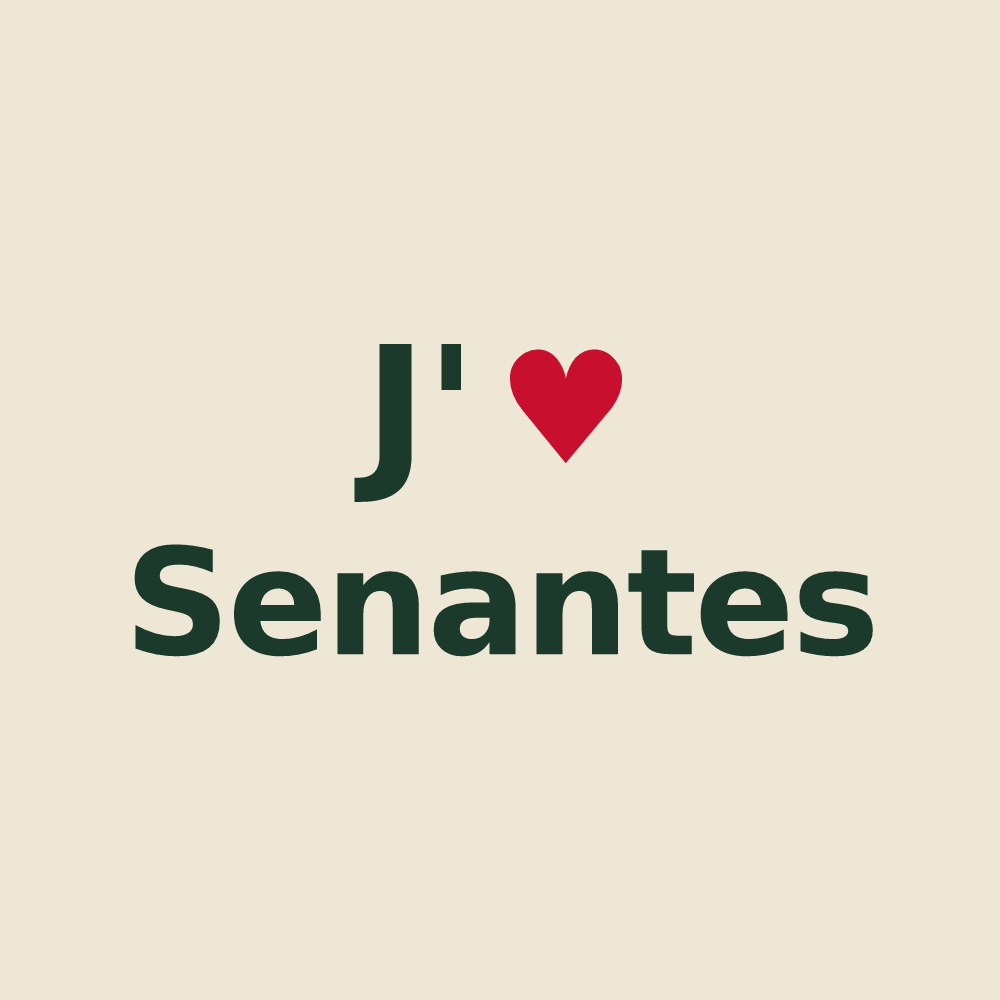 Tote bag personnalisé Senantes — design J'aime Senantes