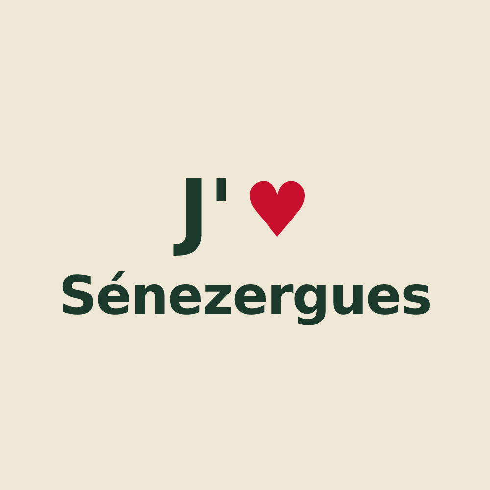 Tote bag personnalisé Sénezergues — design J'aime Sénezergues