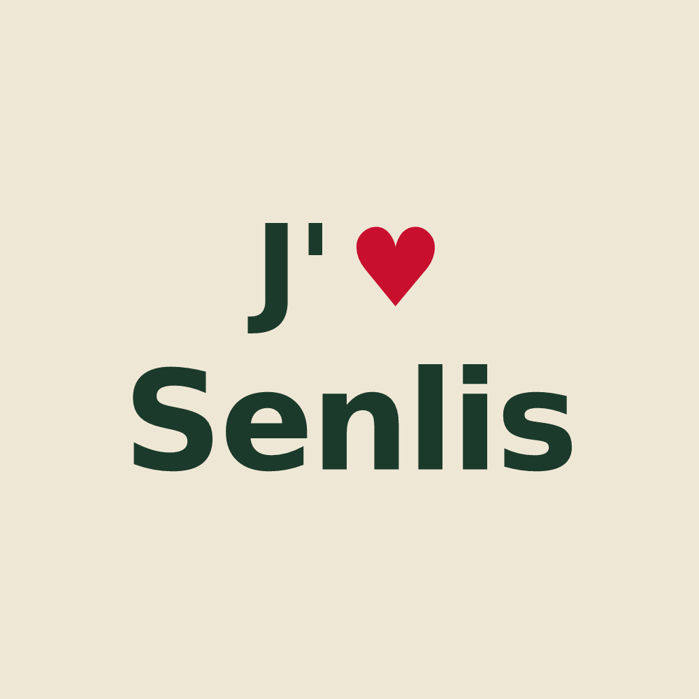 Tote bag personnalisé Senlis — design J'aime Senlis