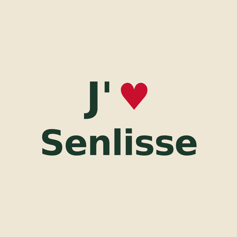Tote bag personnalisé Senlisse — design J'aime Senlisse