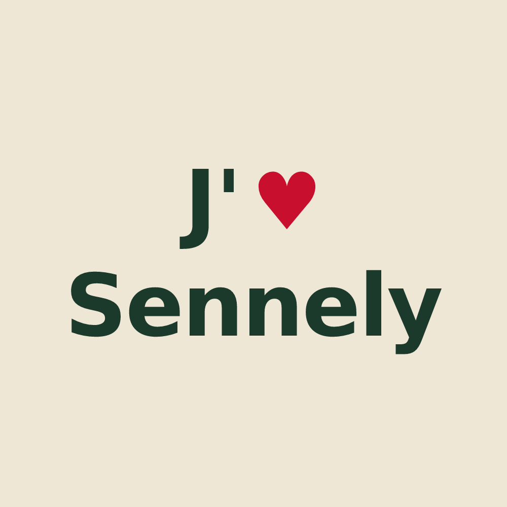 Tote bag personnalisé Sennely — design J'aime Sennely