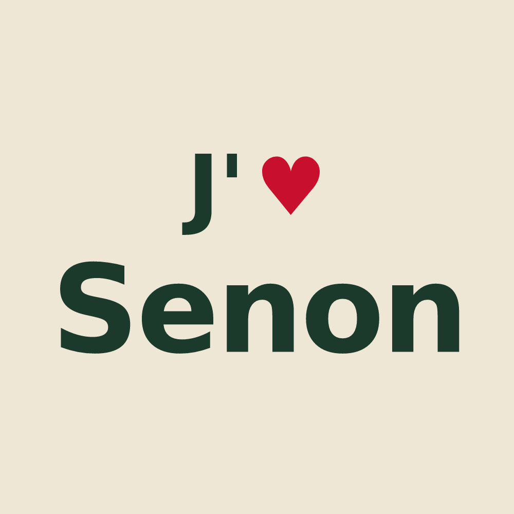 Tote bag personnalisé Senon — design J'aime Senon