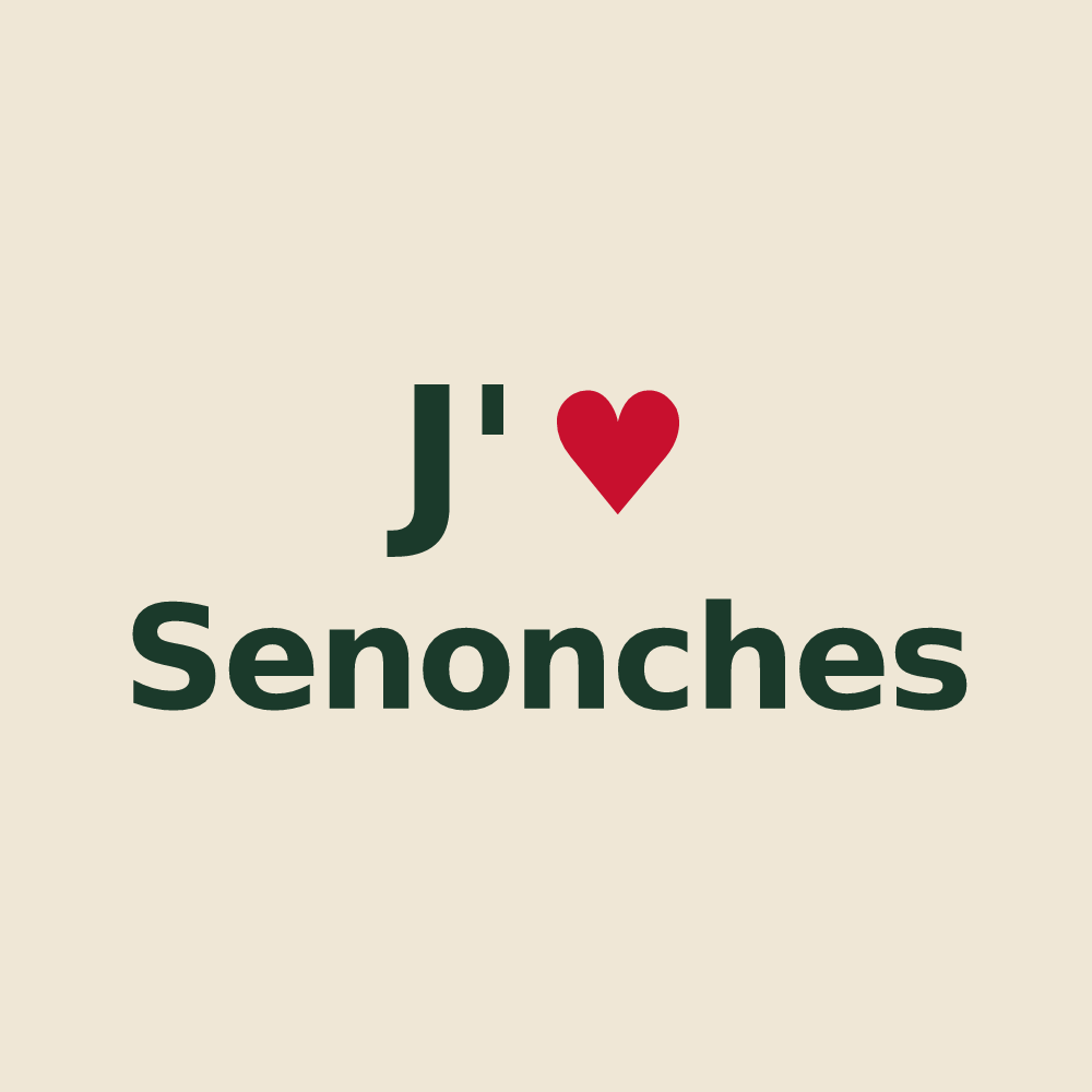 Tote bag personnalisé Senonches — design J'aime Senonches