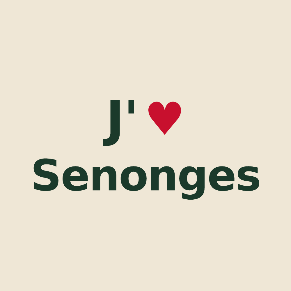 Tote bag personnalisé Senonges — design J'aime Senonges