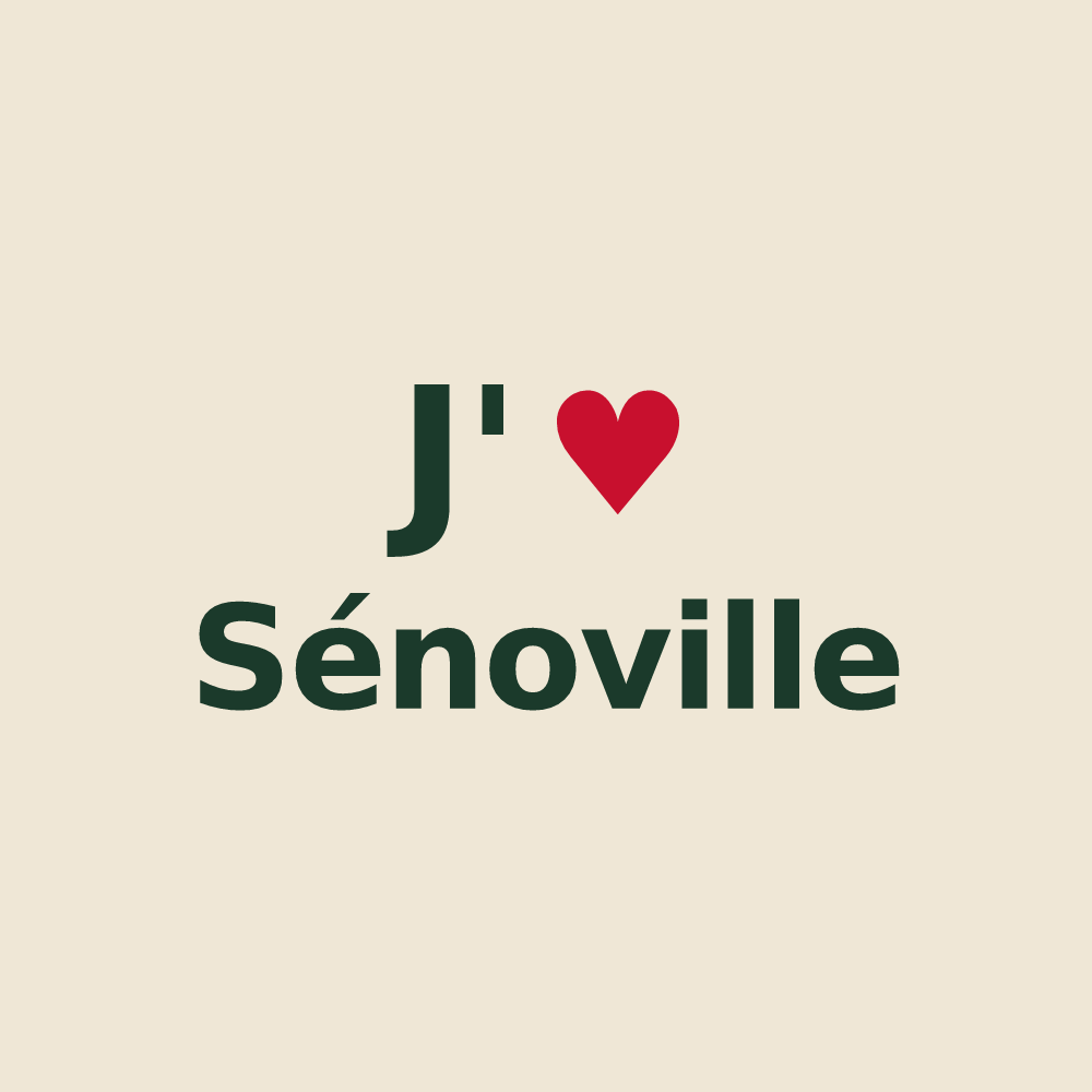 Tote bag personnalisé Sénoville — design J'aime Sénoville