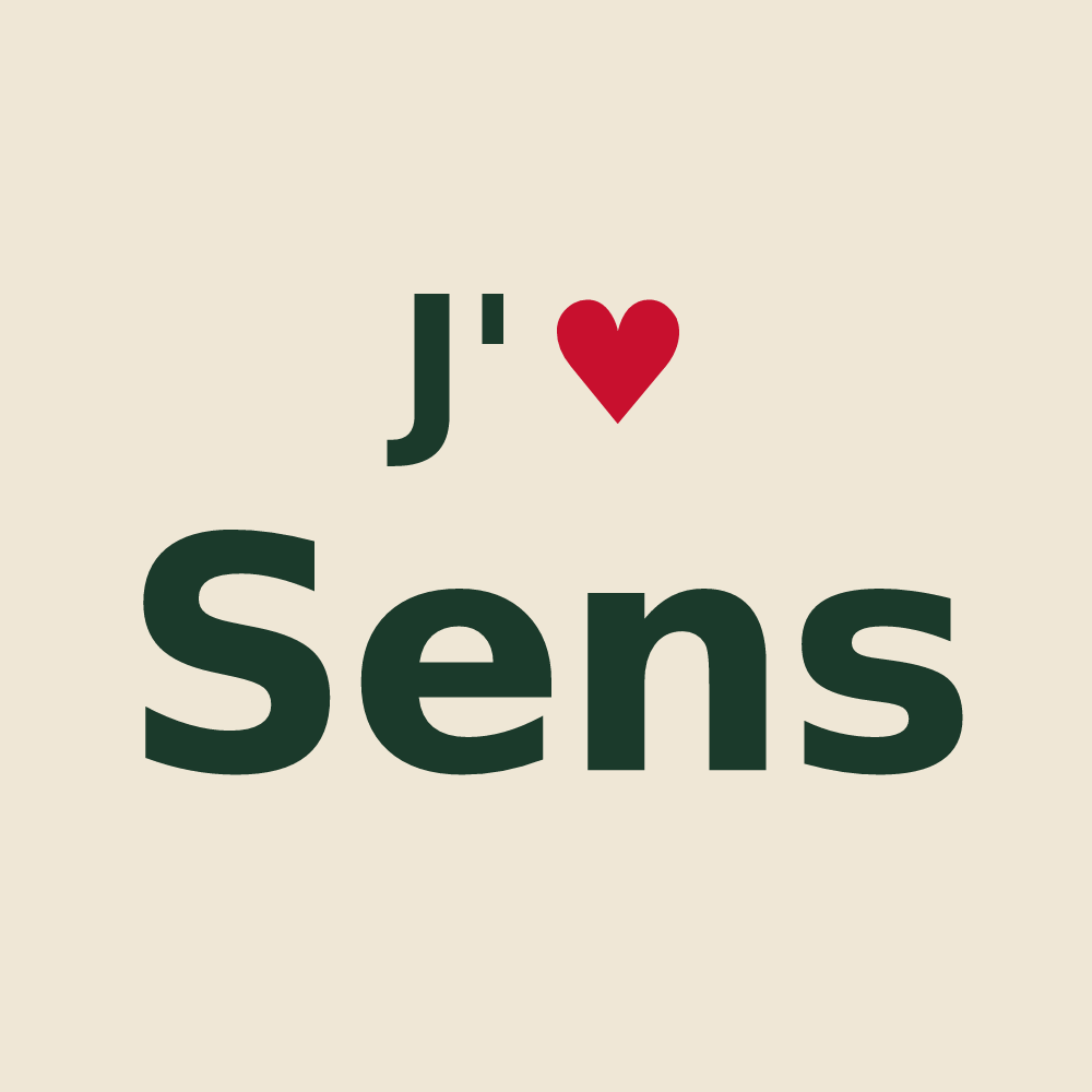 Tote bag personnalisé Sens — design J'aime Sens