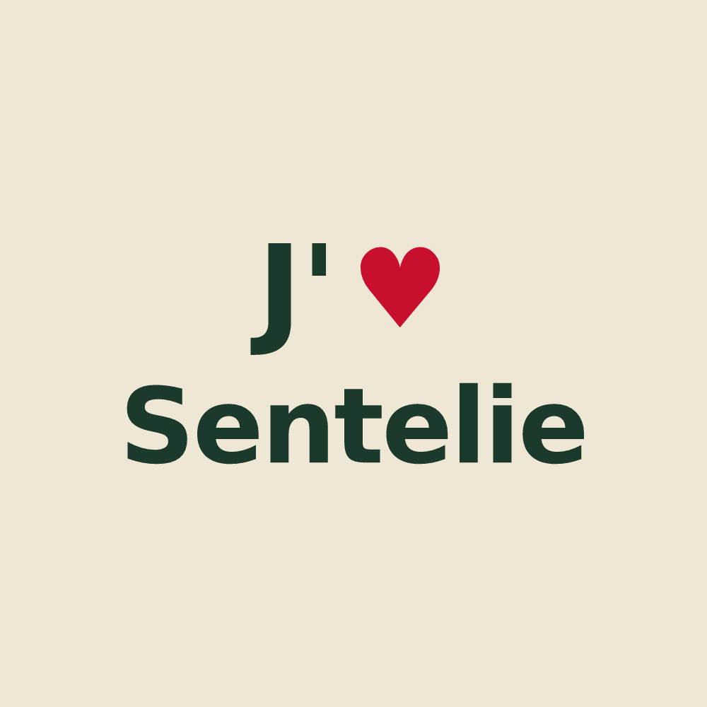 Tote bag personnalisé Sentelie — design J'aime Sentelie