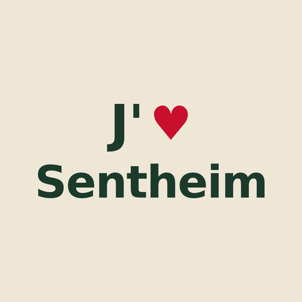 Tote bag personnalisé Sentheim — design J'aime Sentheim