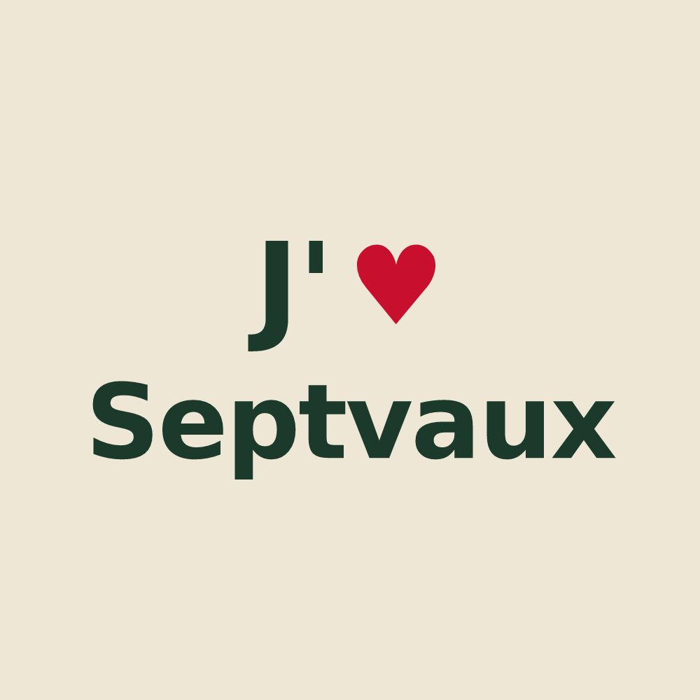 Tote bag personnalisé Septvaux — design J'aime Septvaux