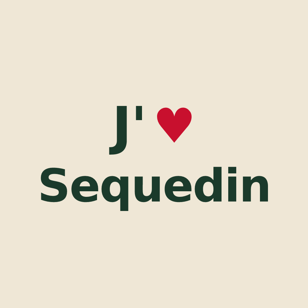 Tote bag personnalisé Sequedin — design J'aime Sequedin