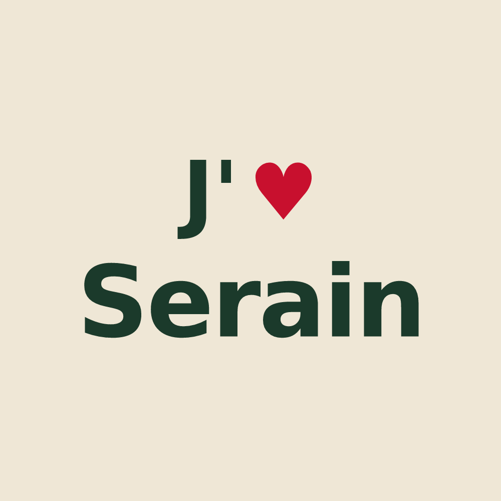 Tote bag personnalisé Serain — design J'aime Serain
