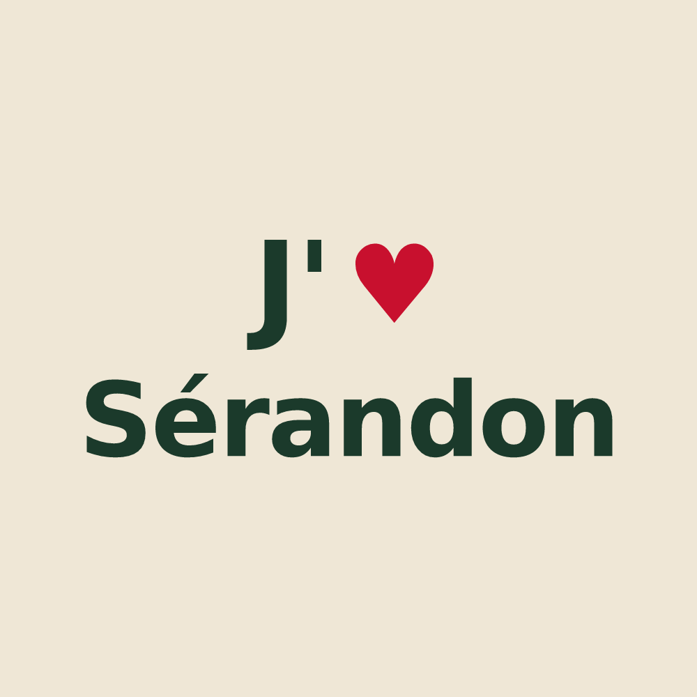 Tote bag personnalisé Sérandon — design J'aime Sérandon