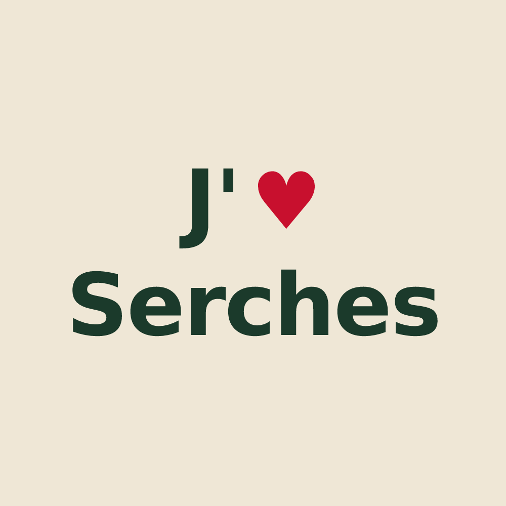 Tote bag personnalisé Serches — design J'aime Serches