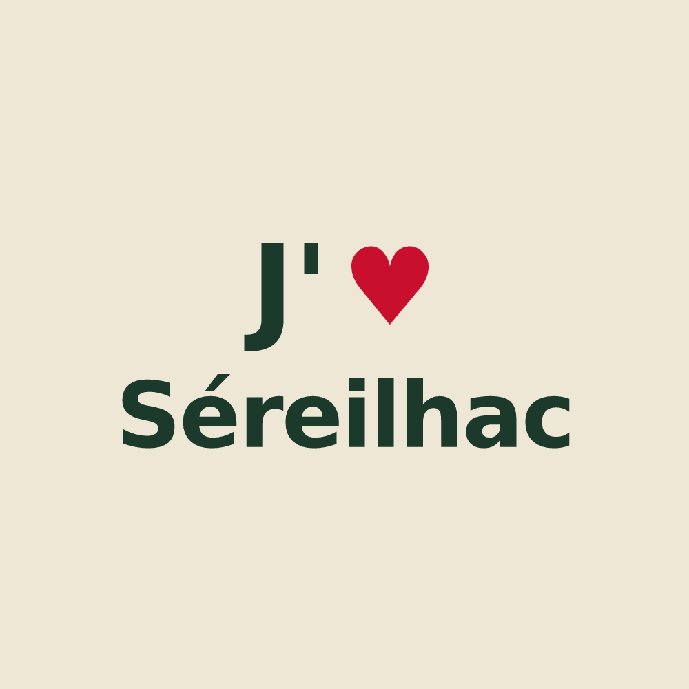 Tote bag personnalisé Séreilhac — design J'aime Séreilhac