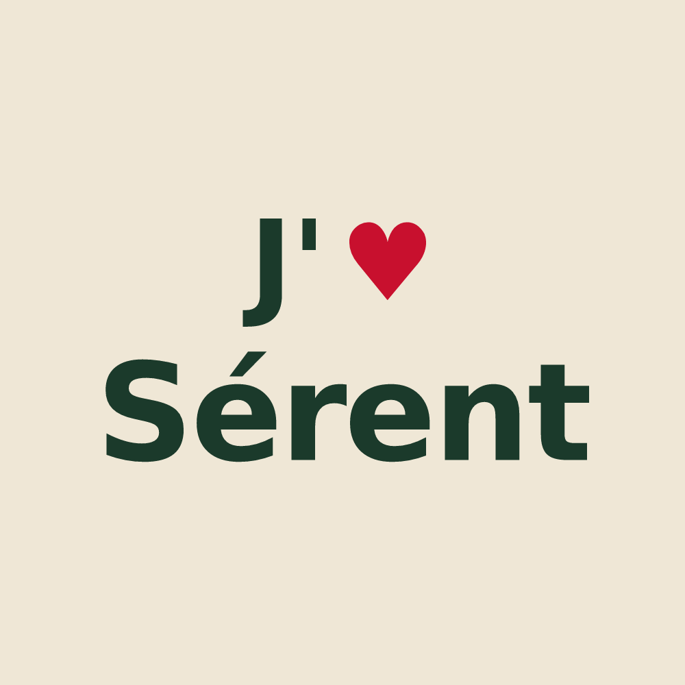 Tote bag personnalisé Sérent — design J'aime Sérent
