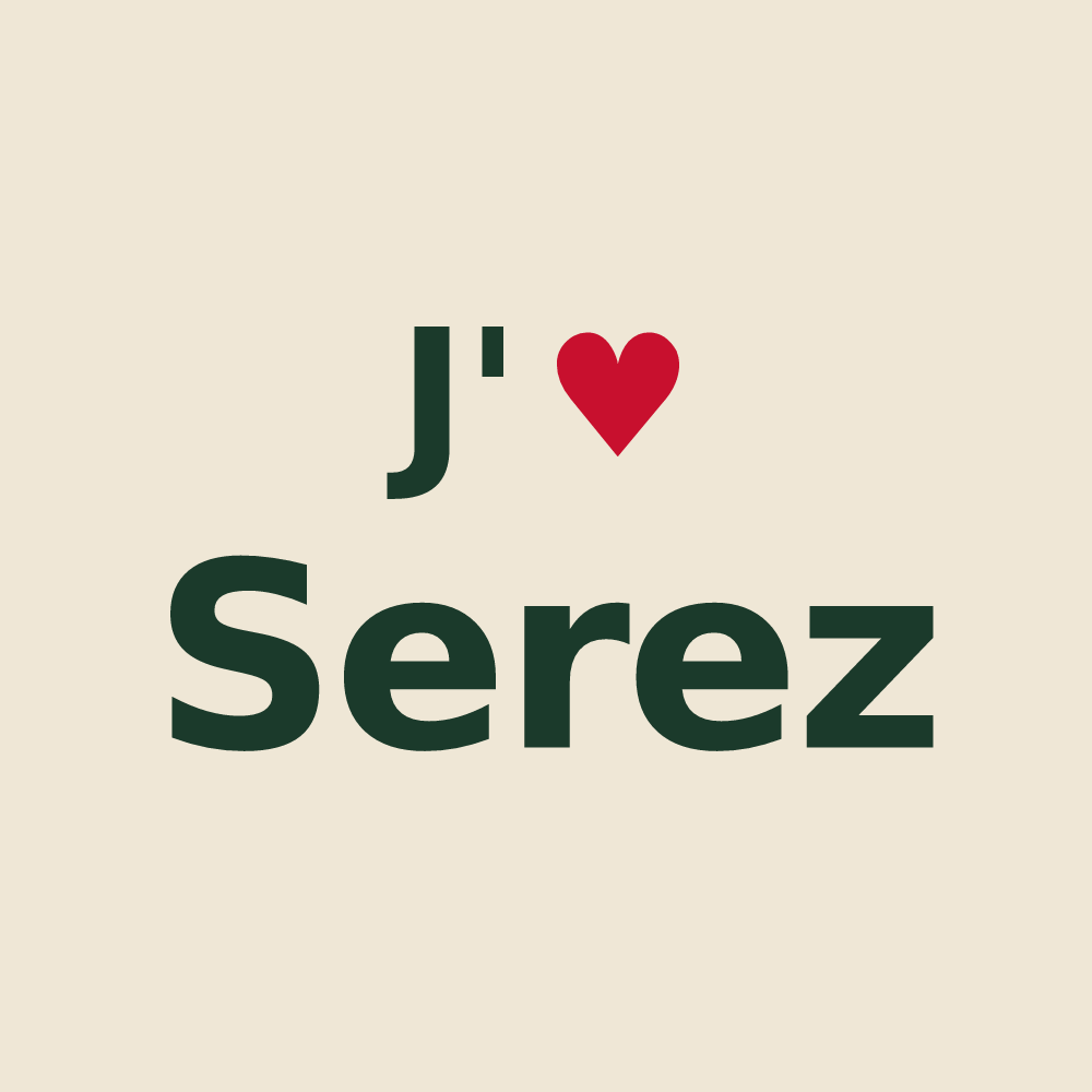 Tote bag personnalisé Serez — design J'aime Serez