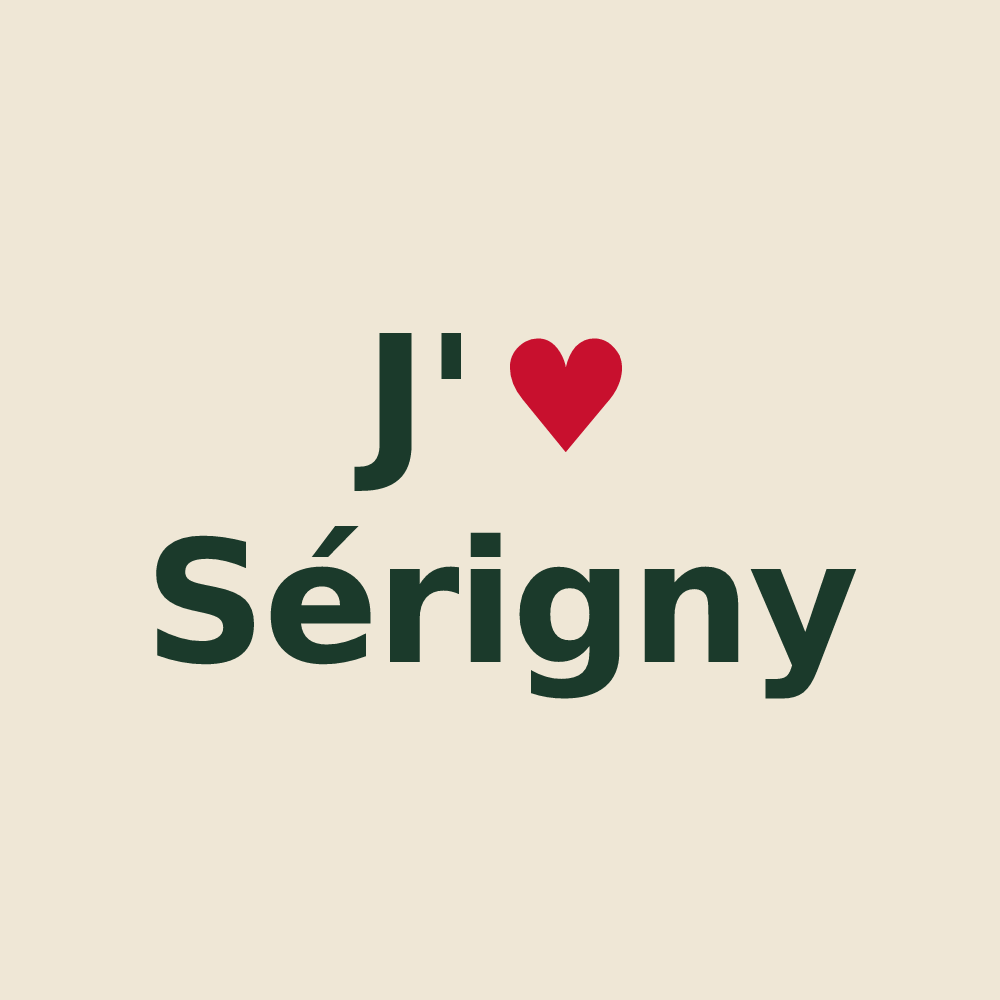 Tote bag personnalisé Sérigny — design J'aime Sérigny