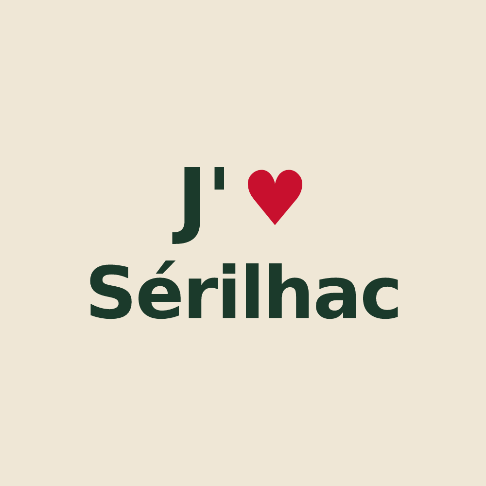Tote bag personnalisé Sérilhac — design J'aime Sérilhac