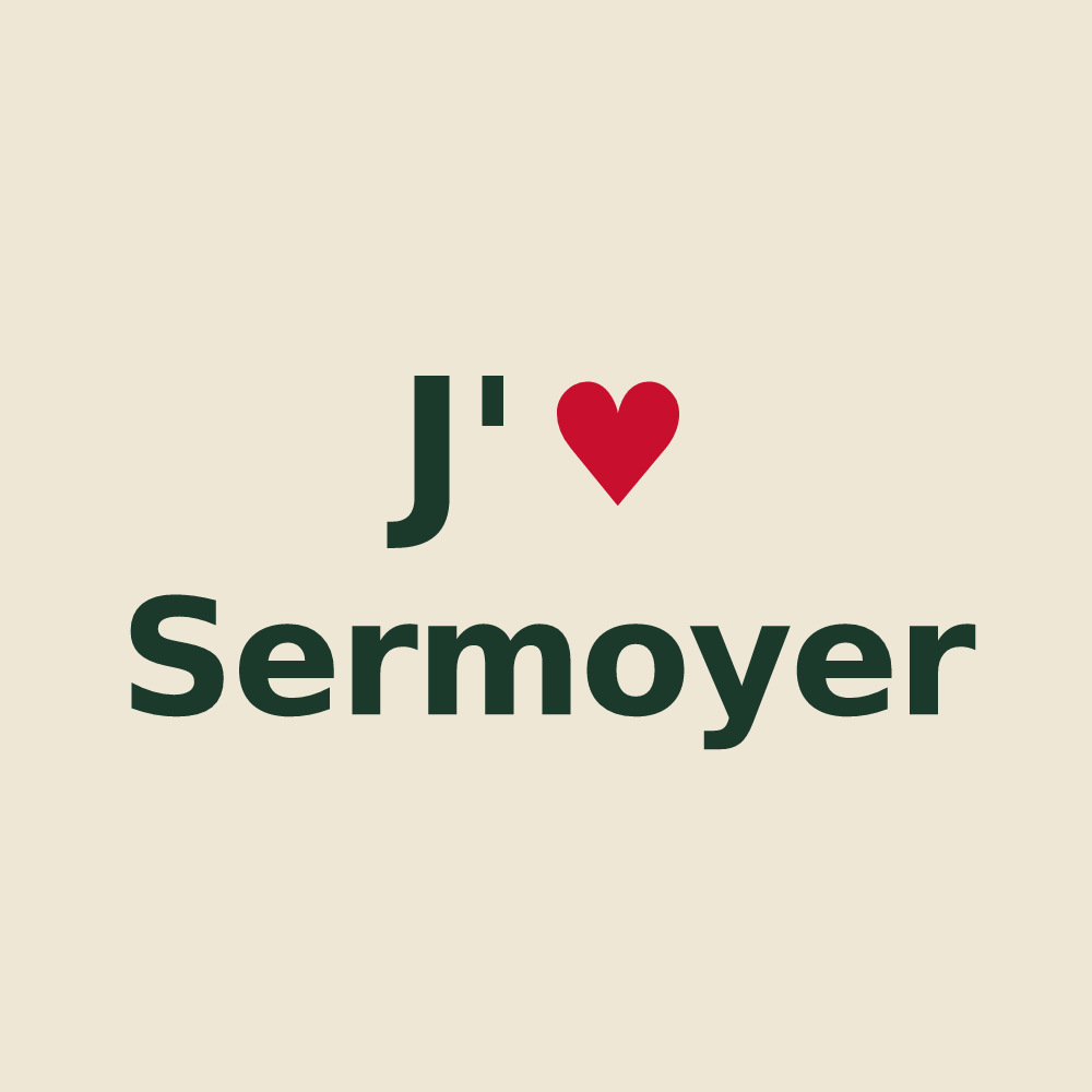 Tote bag personnalisé Sermoyer — design J'aime Sermoyer