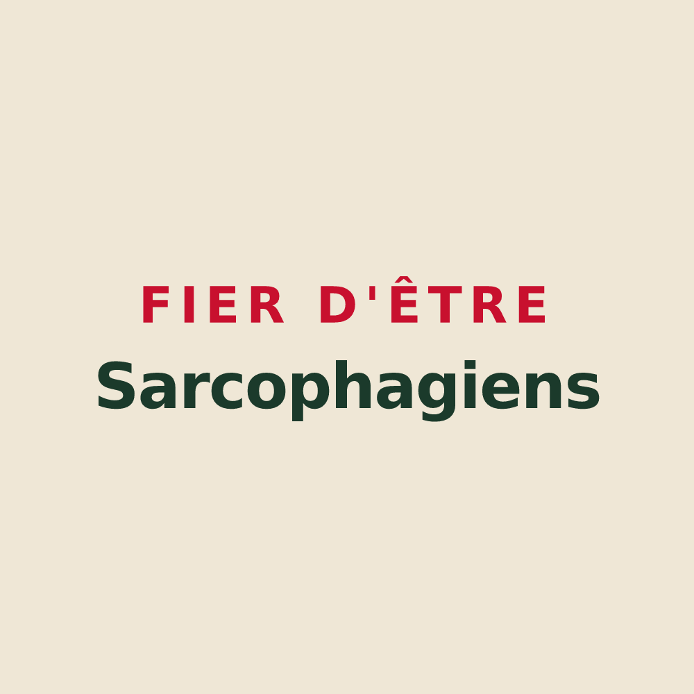 Tote bag « Fier d'être Sarcophagiens » — design pour Serqueux