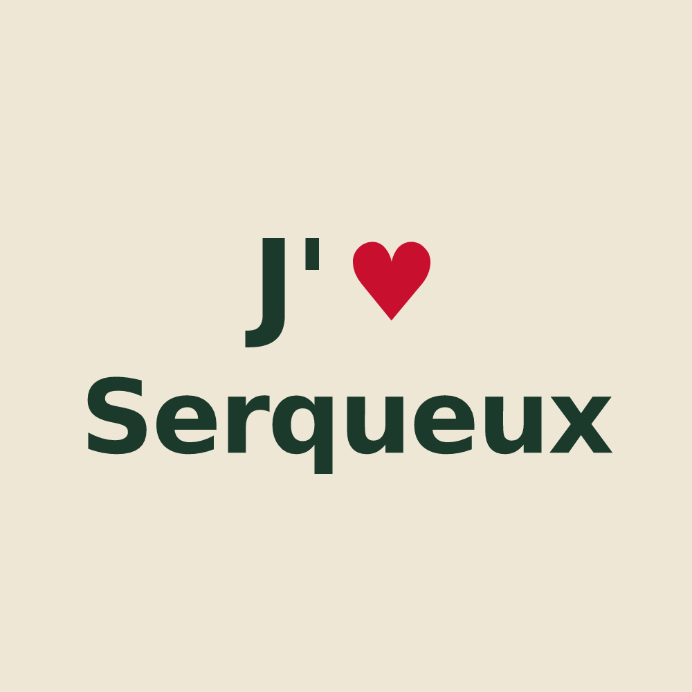 Tote bag personnalisé Serqueux — design « J'aime Serqueux » imprimé sur le tote bag