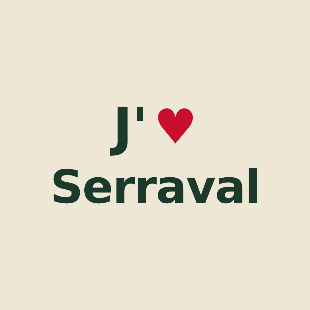 Tote bag personnalisé Serraval — design J'aime Serraval