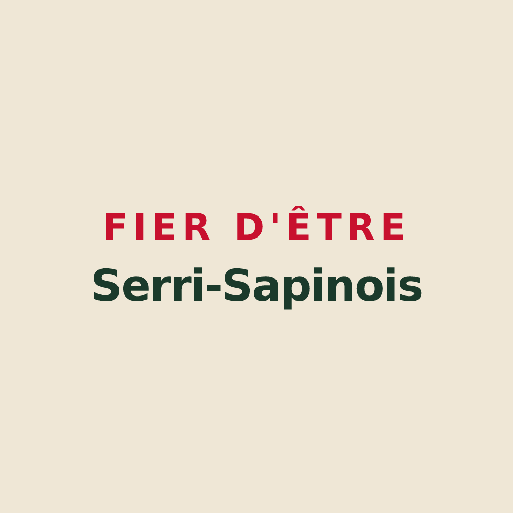 Tote bag « Fier d'être Serri-Sapinois » — design pour Serre-les-Sapins