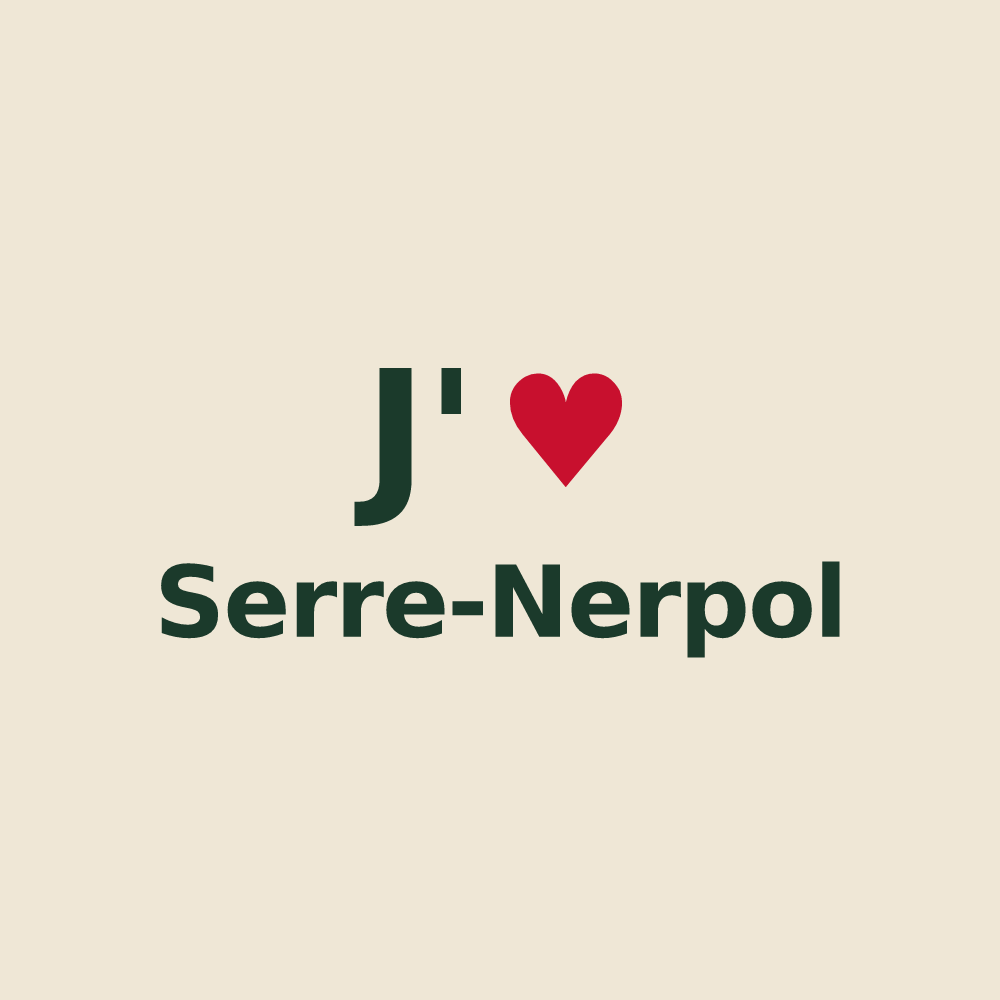 Tote bag personnalisé Serre-Nerpol — design J'aime Serre-Nerpol