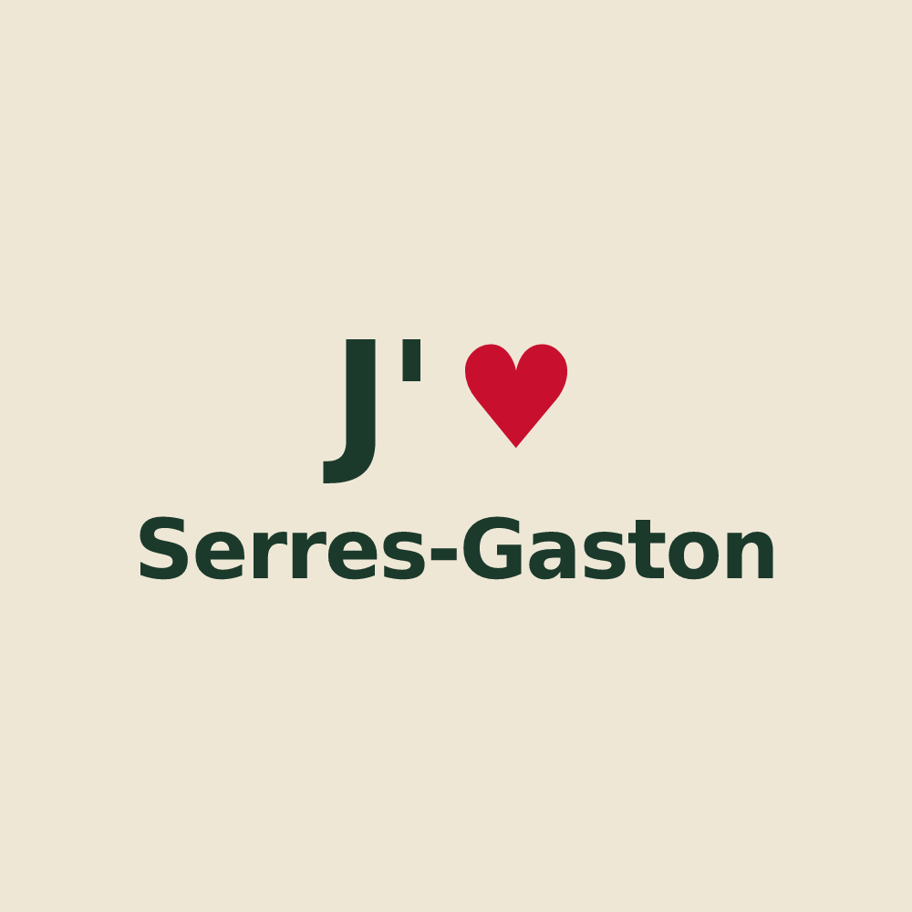Tote bag personnalisé Serres-Gaston — design J'aime Serres-Gaston