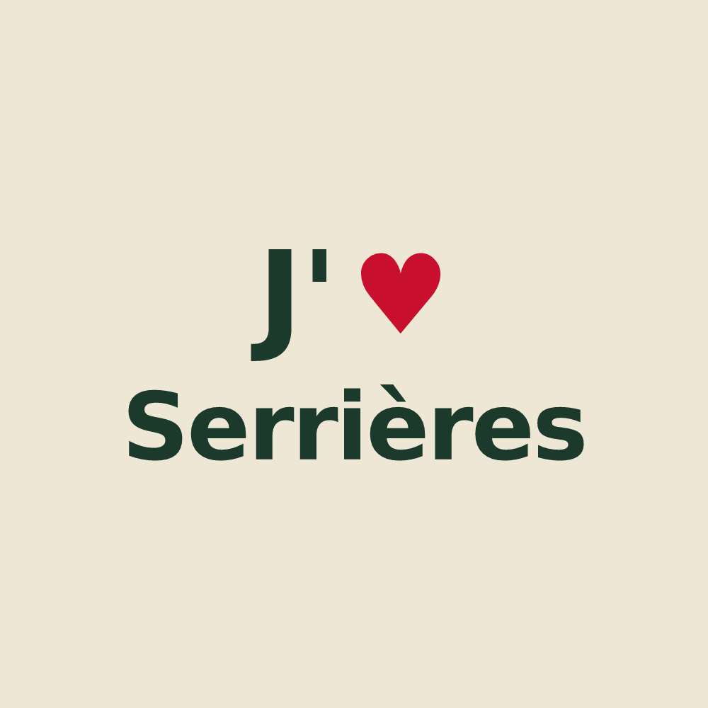 Tote bag personnalisé Serrières — design J'aime Serrières