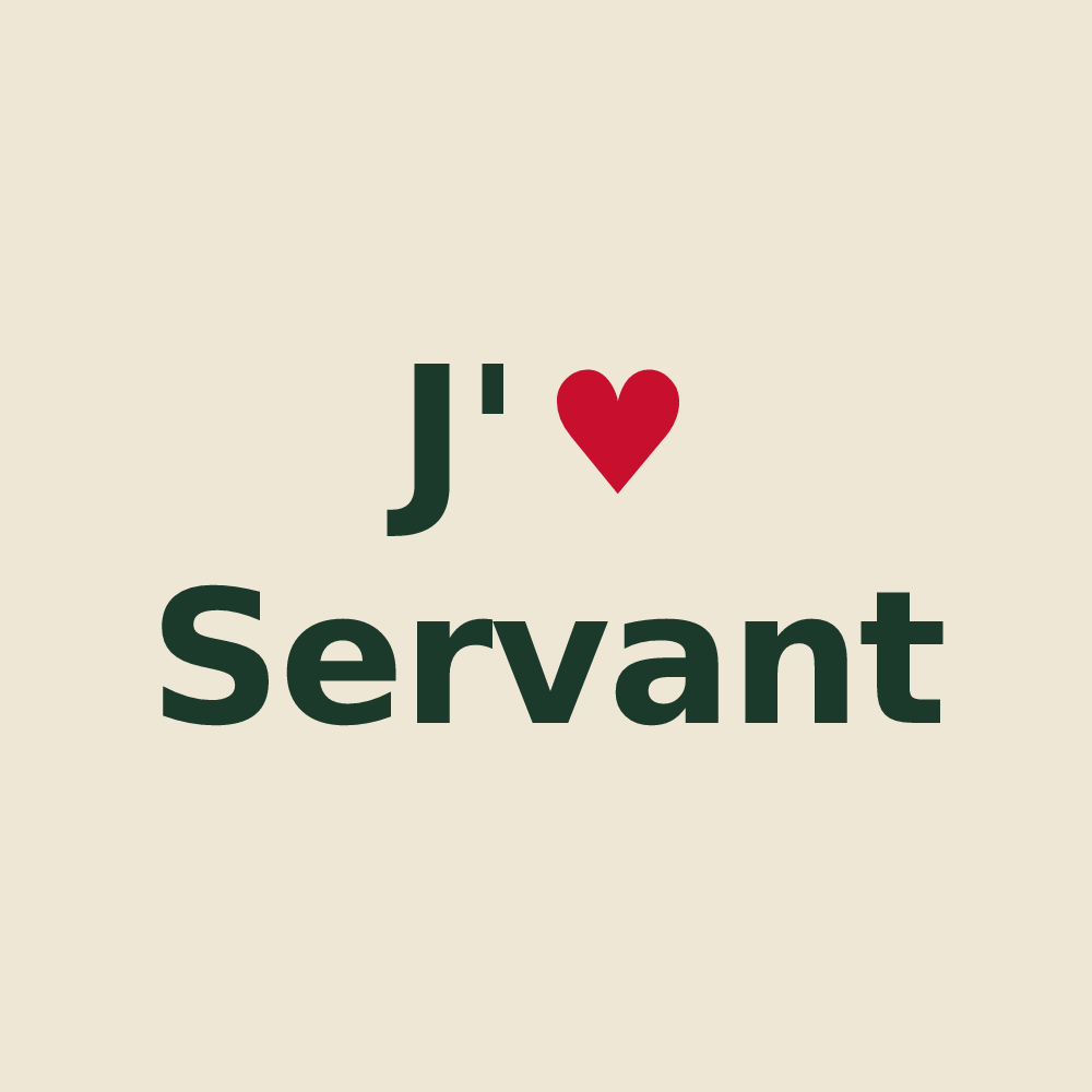 Tote bag personnalisé Servant — design J'aime Servant