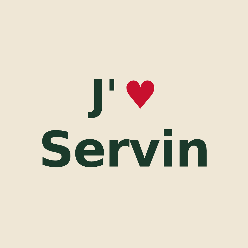 Tote bag personnalisé Servin — design J'aime Servin