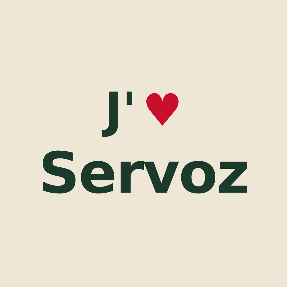 Tote bag personnalisé Servoz — design J'aime Servoz