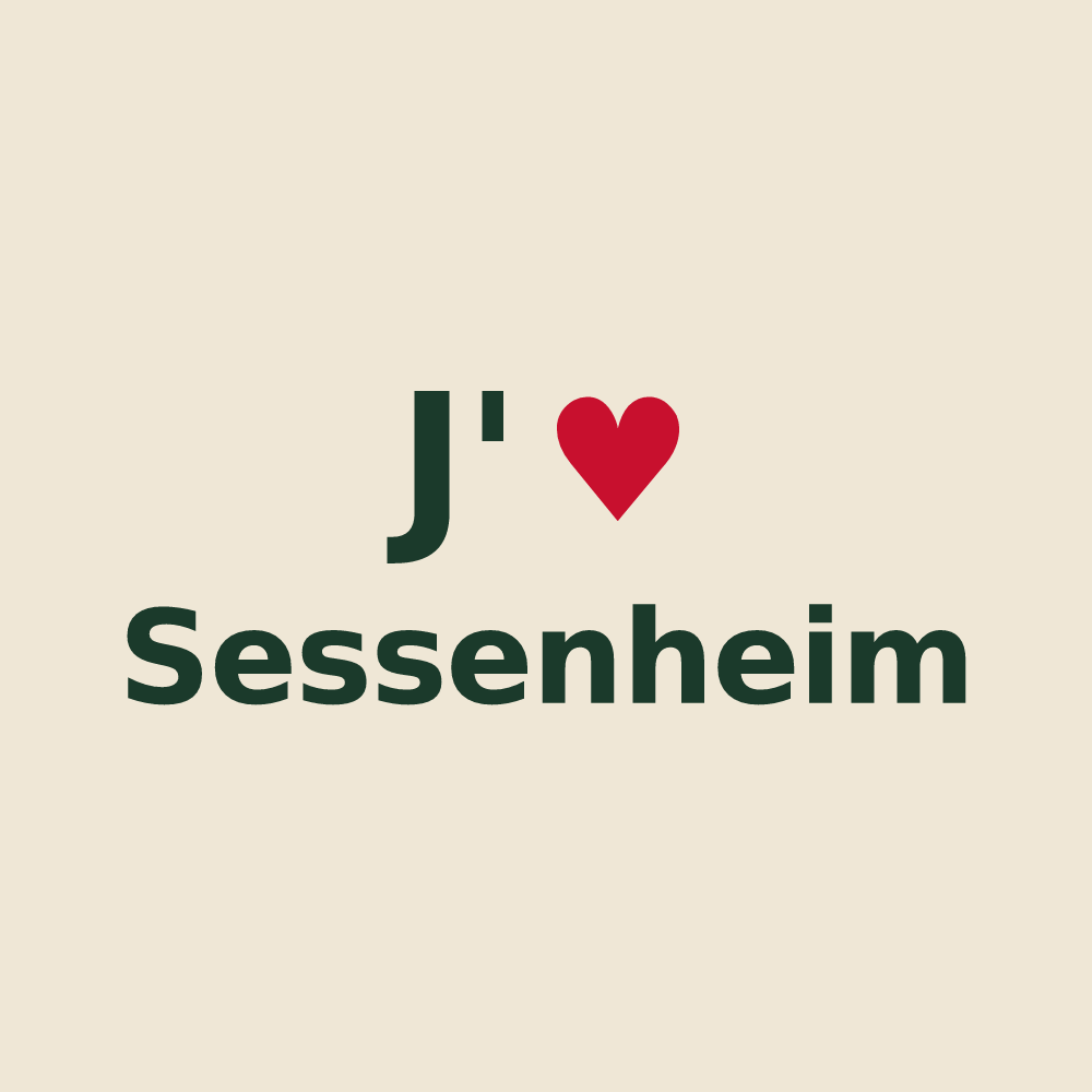 Tote bag personnalisé Sessenheim — design J'aime Sessenheim