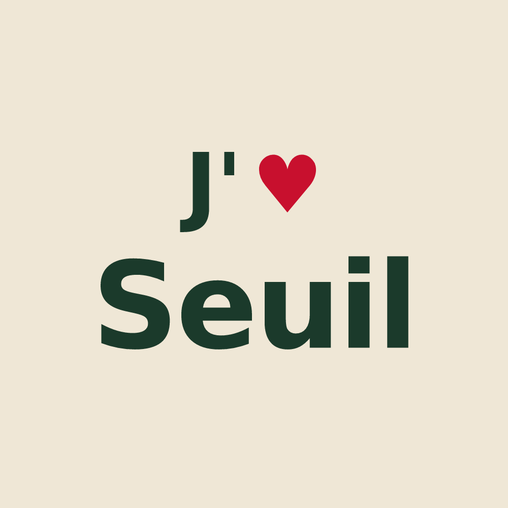 Tote bag personnalisé Seuil — design J'aime Seuil