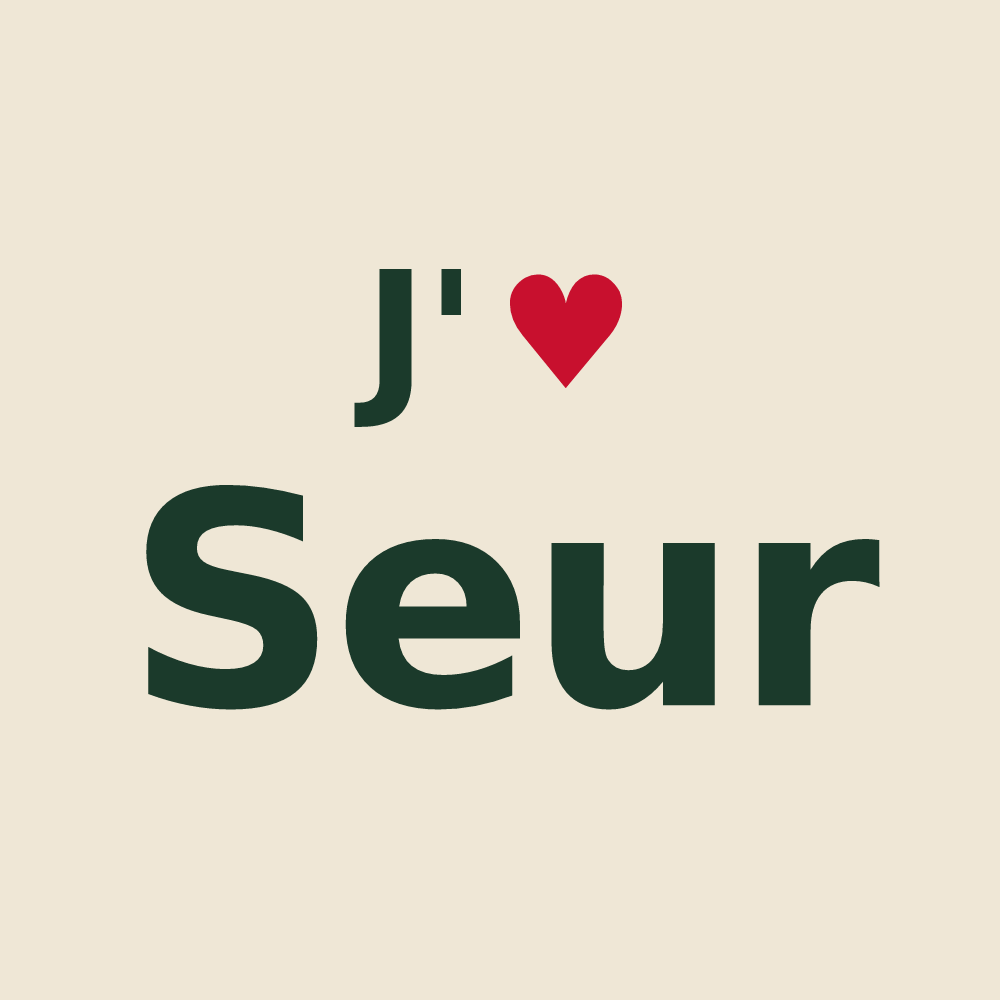 Tote bag personnalisé Seur — design J'aime Seur