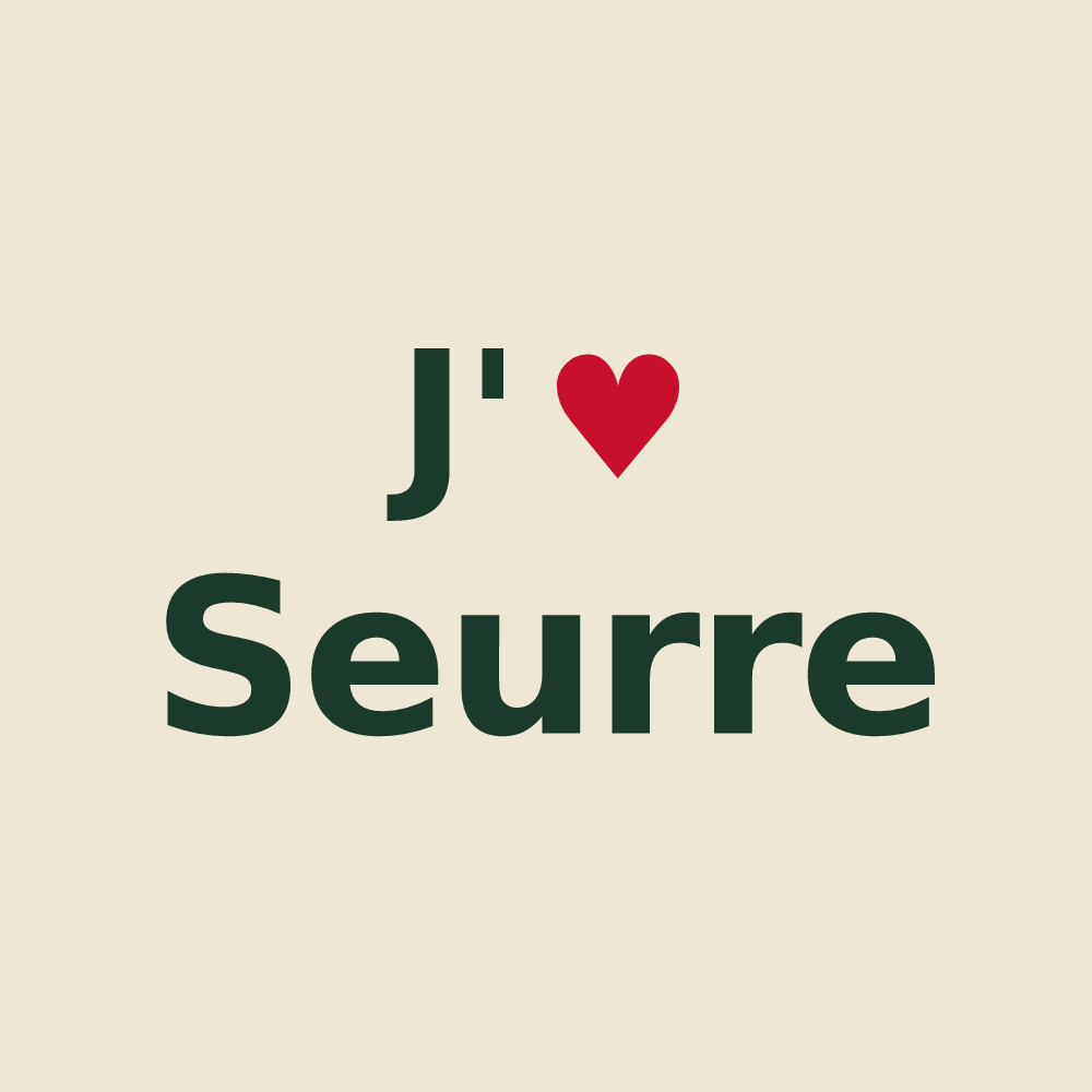 Tote bag personnalisé Seurre — design J'aime Seurre