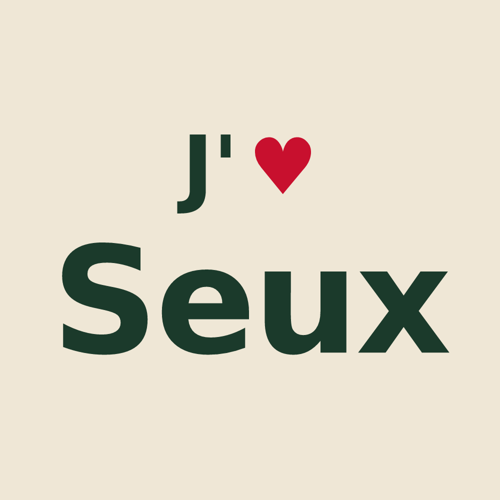 Tote bag personnalisé Seux — design J'aime Seux