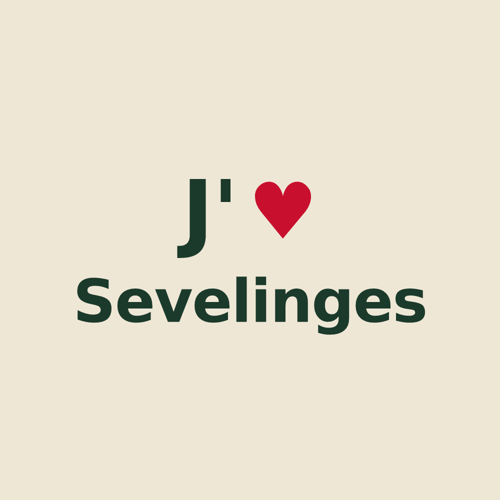 Tote bag personnalisé Sevelinges — design J'aime Sevelinges