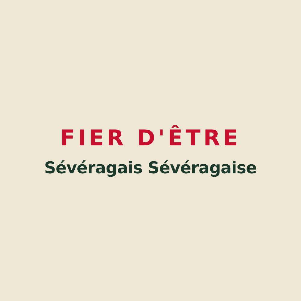 Tote bag « Fier d'être Sévéragais Sévéragaise » — design pour Sévérac d'Aveyron