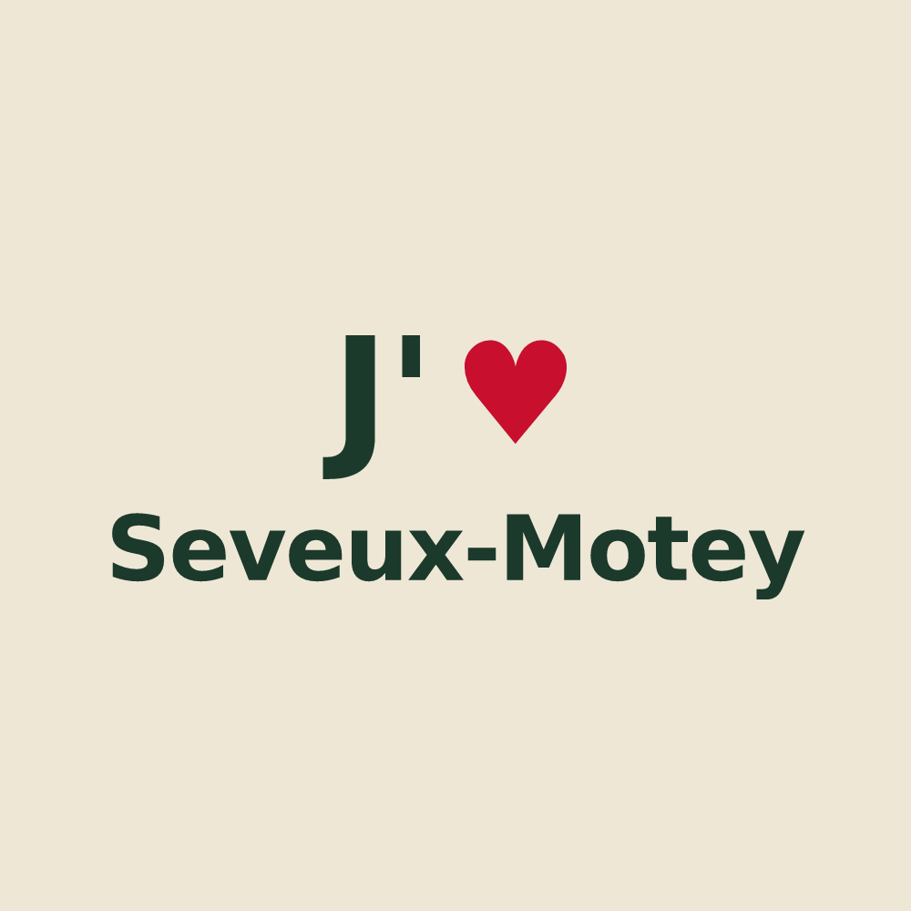 Tote bag personnalisé Seveux-Motey — design J'aime Seveux-Motey