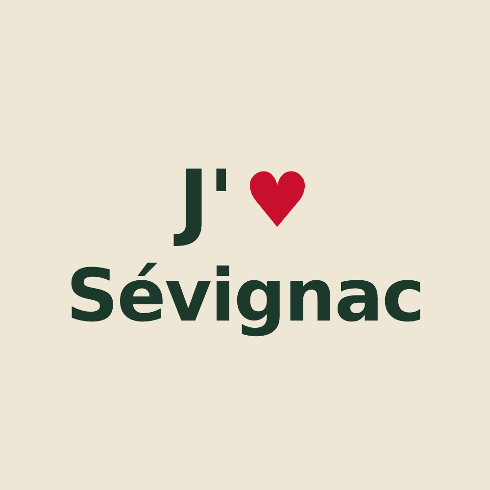 Tote bag personnalisé Sévignac — design J'aime Sévignac