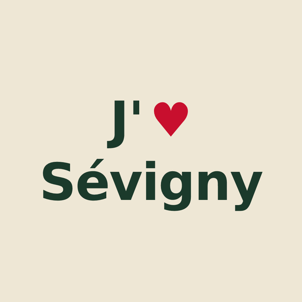 Tote bag personnalisé Sévigny — design J'aime Sévigny