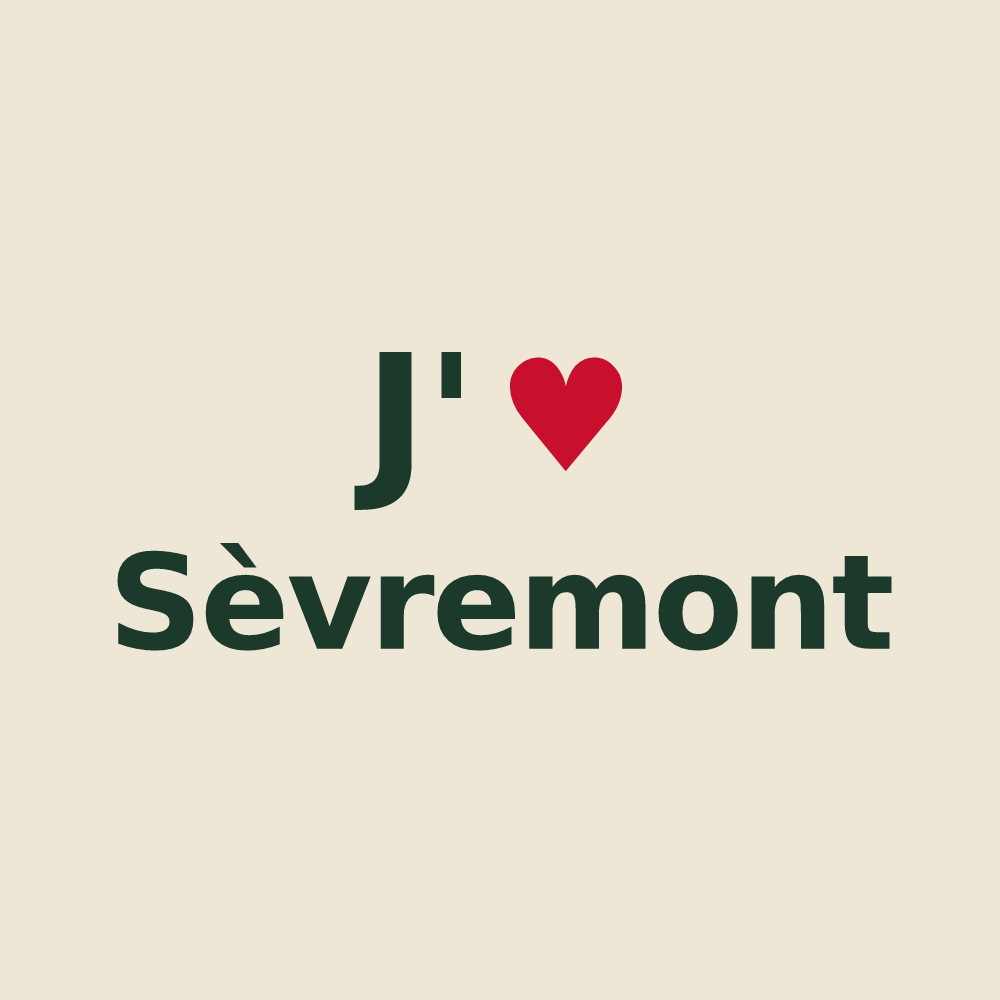 Tote bag personnalisé Sèvremont — design J'aime Sèvremont