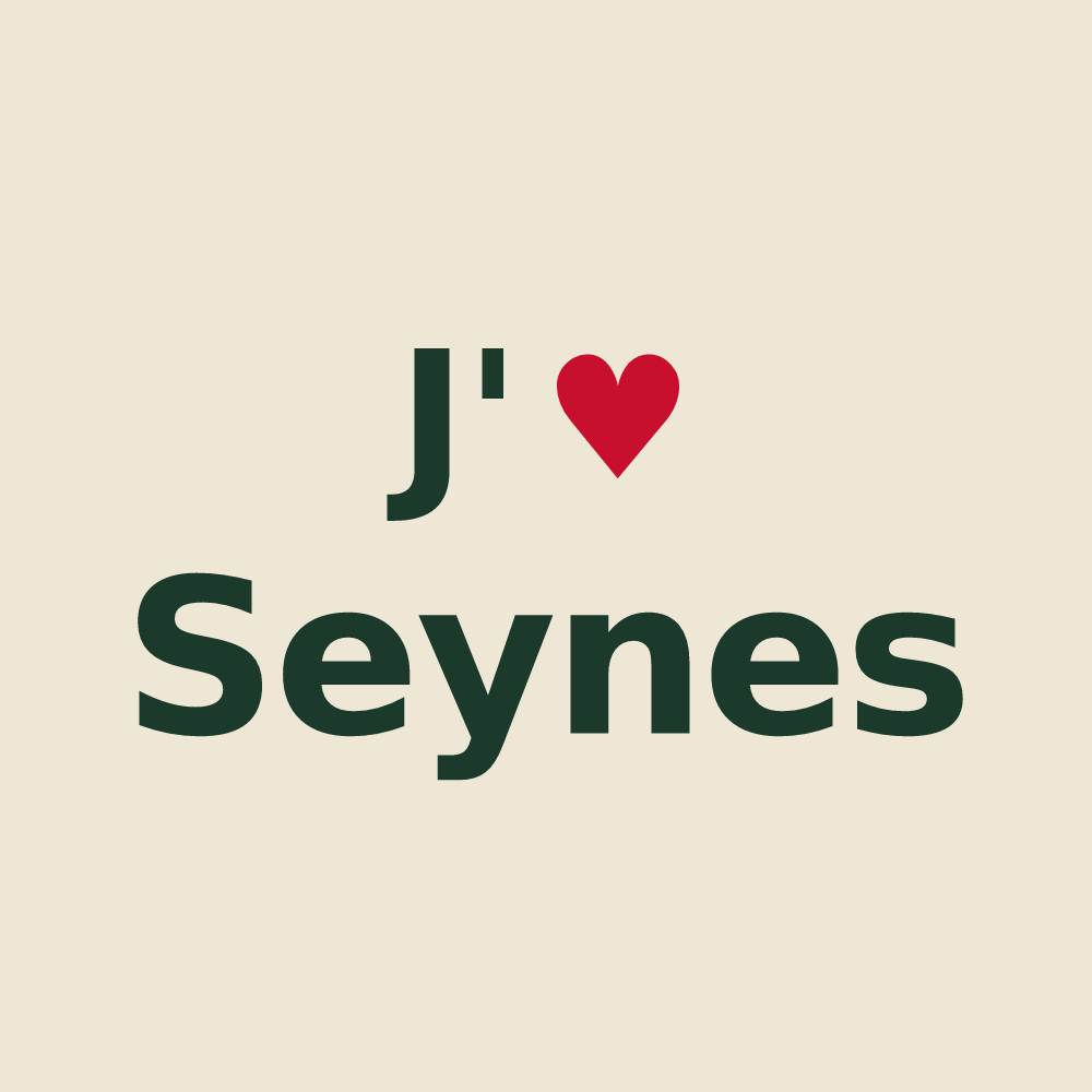 Tote bag personnalisé Seynes — design J'aime Seynes