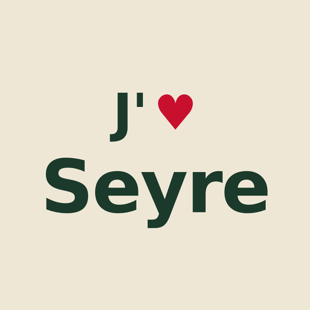 Tote bag personnalisé Seyre — design J'aime Seyre