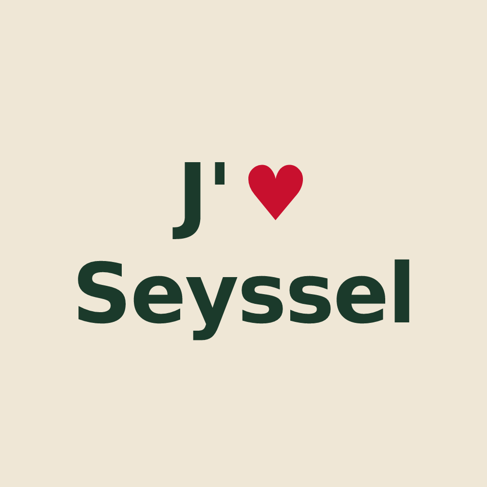 Tote bag personnalisé Seyssel — design J'aime Seyssel